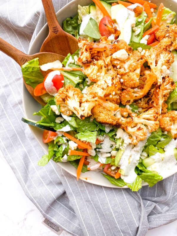 Buffalo Cauliflower Salad With Dairy Free Ranch – Eating At Altitude